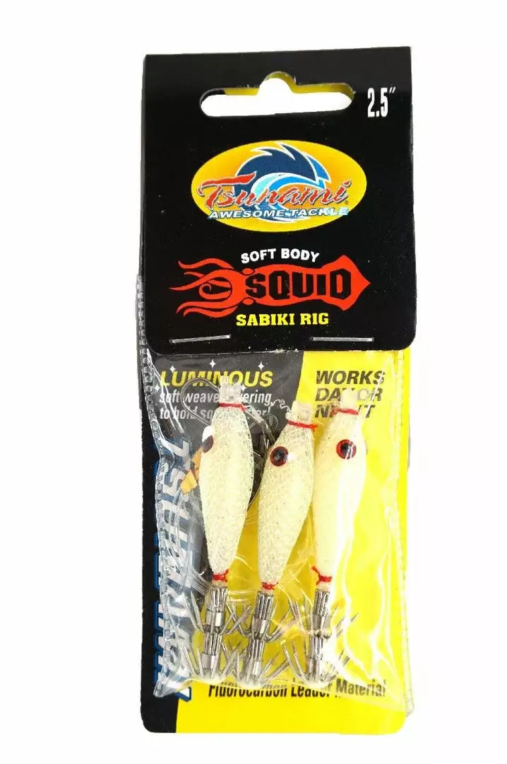 Tsunami Soft Body Squid Jig Sabiki Rig 1 Tsunami Soft Body Squid Jig Sabiki Rig