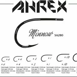 Fly Fishing Ahrex SA280 Minnow Fly Hooks