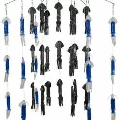 SquidNation Lures Squid Nation 9 Inch 6 Arm Stainless Steel Rubber Squid Dredges