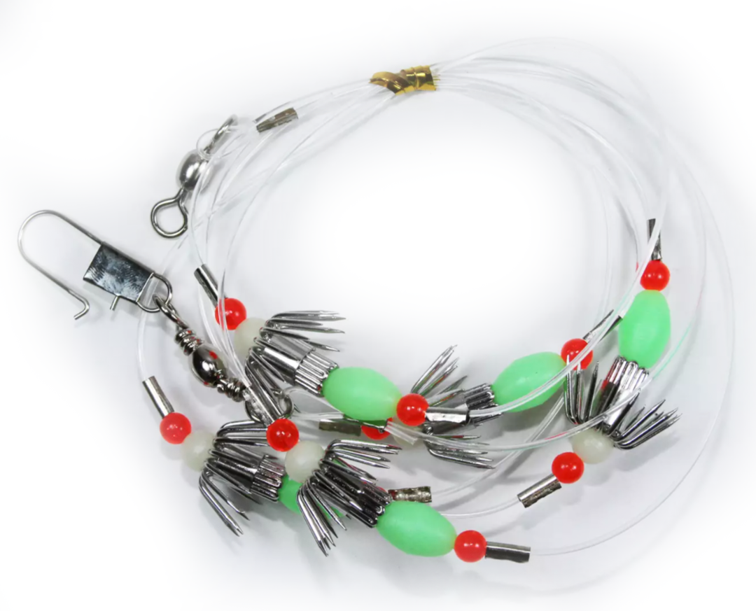 Lures Promar Ahi 5-Hook Squid Gangion Chain 1 Lures Promar Ahi 5-Hook Squid Gangion Chain