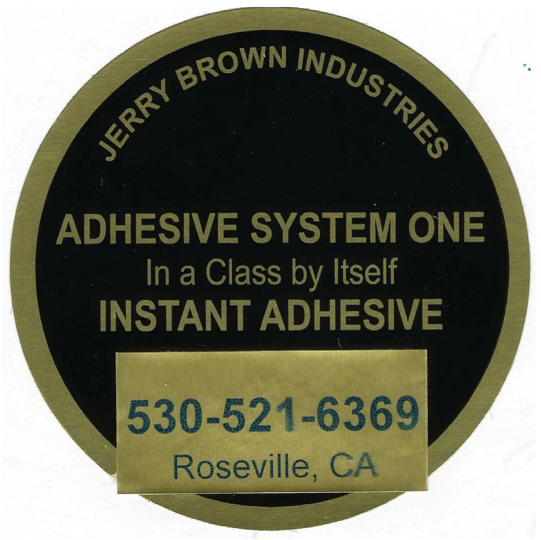JB Line One Jerry Brown Adhesive System One 1 JB Line One Jerry Brown Adhesive System One