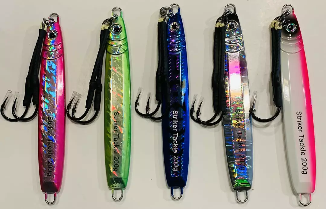 Striker Offshore Tackle Lures Striker Vertical V-Blade 200g Jigs 3 Striker Offshore Tackle Lures Striker Vertical V-Blade 200g Jigs