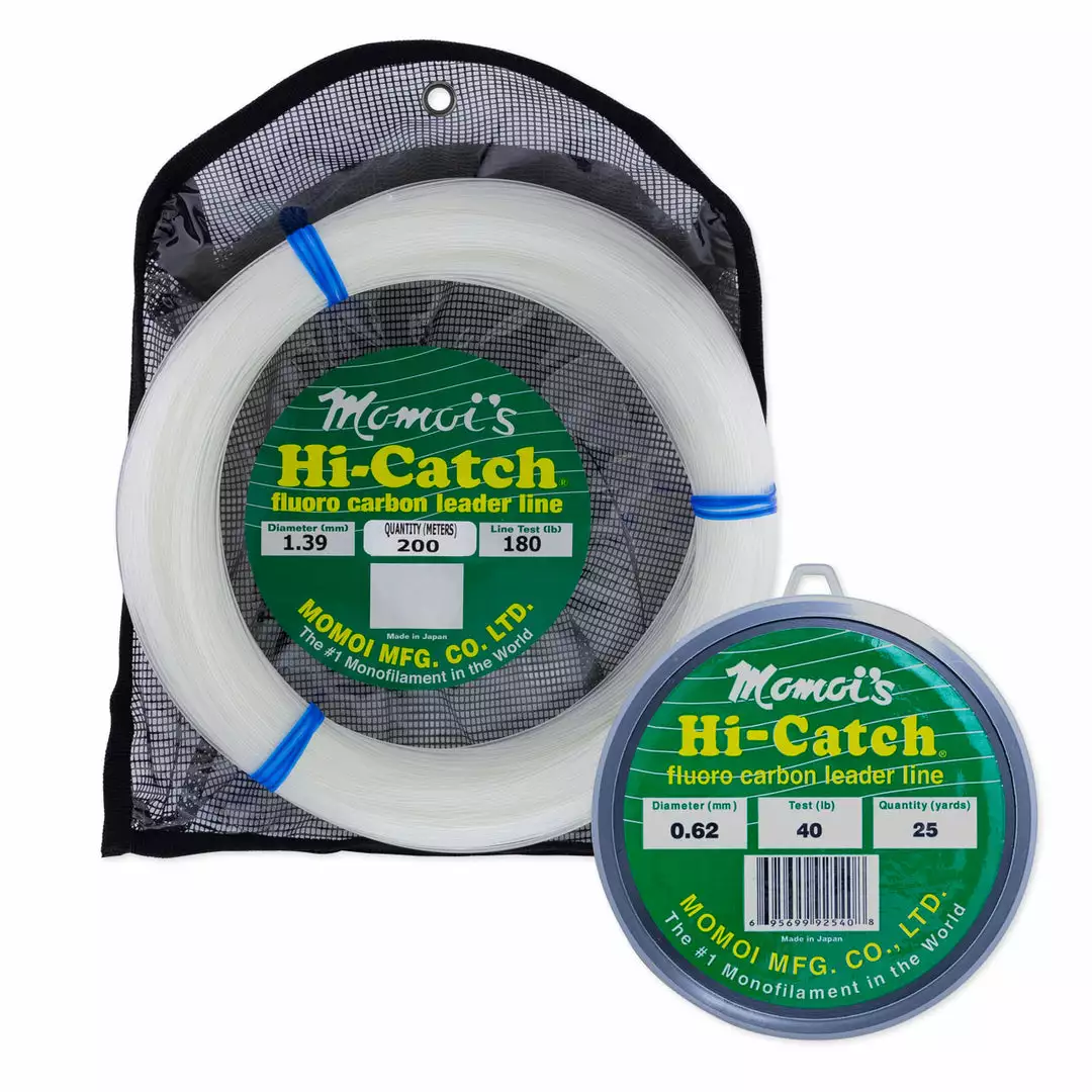 Momoi Hi-Catch Fluorocarbon Leader Material - 100 Ft. Coils 1 Momoi Hi-Catch Fluorocarbon Leader Material - 100 Ft. Coils